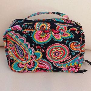 Vera Bradley Large Blush & Brush Makeup Travel Case in Parisian Paisley